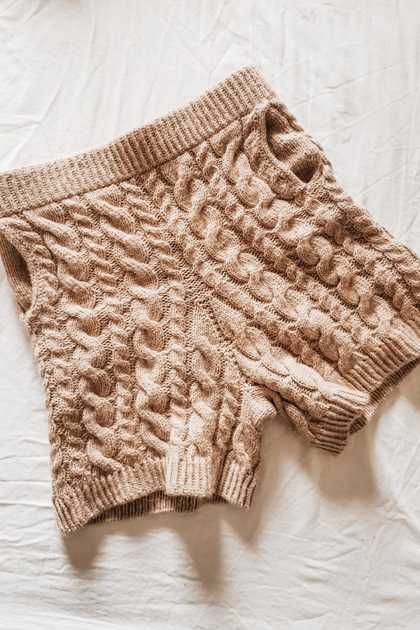 Cozycableshorts by annkathrinknits  - wool package
