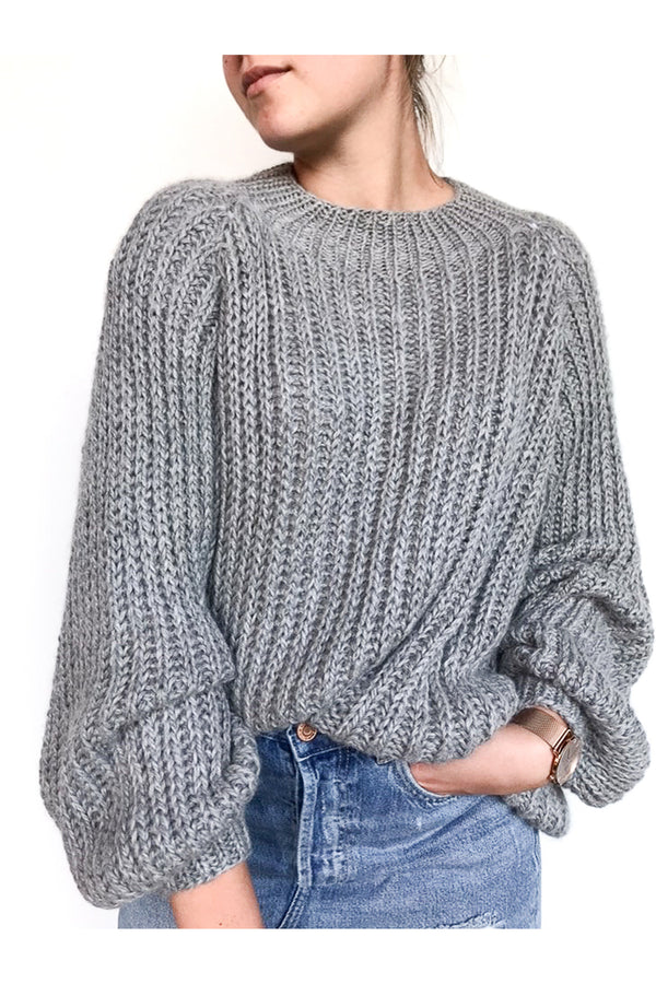 Helsinki Sweater Strickset |KNITLOOP - Patentmuster-Pullover stricken 