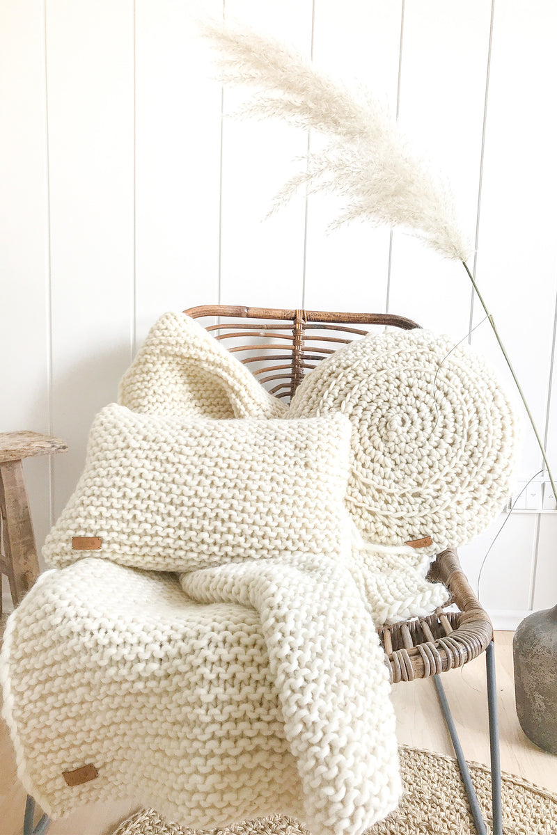 Chunky Strickdecke (Strickset)