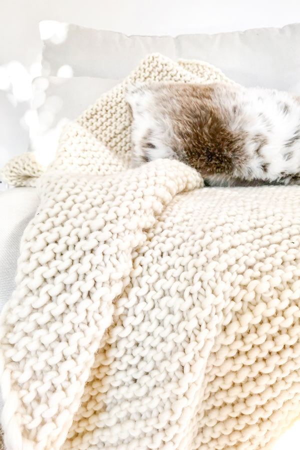 Chunky Strickdecke (Strickset)