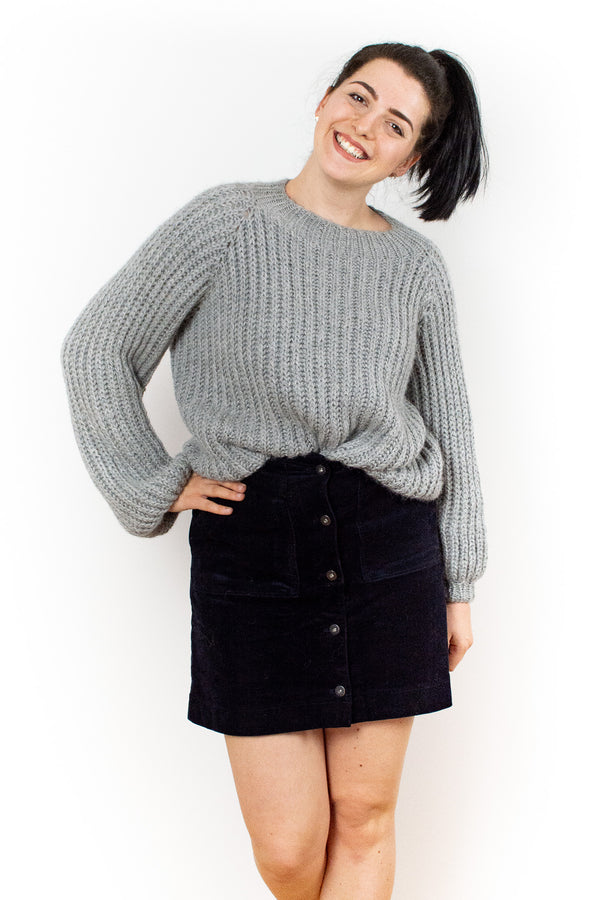 Helsinki Sweater Strickset |KNITLOOP - Patentmuster-Pullover stricken 