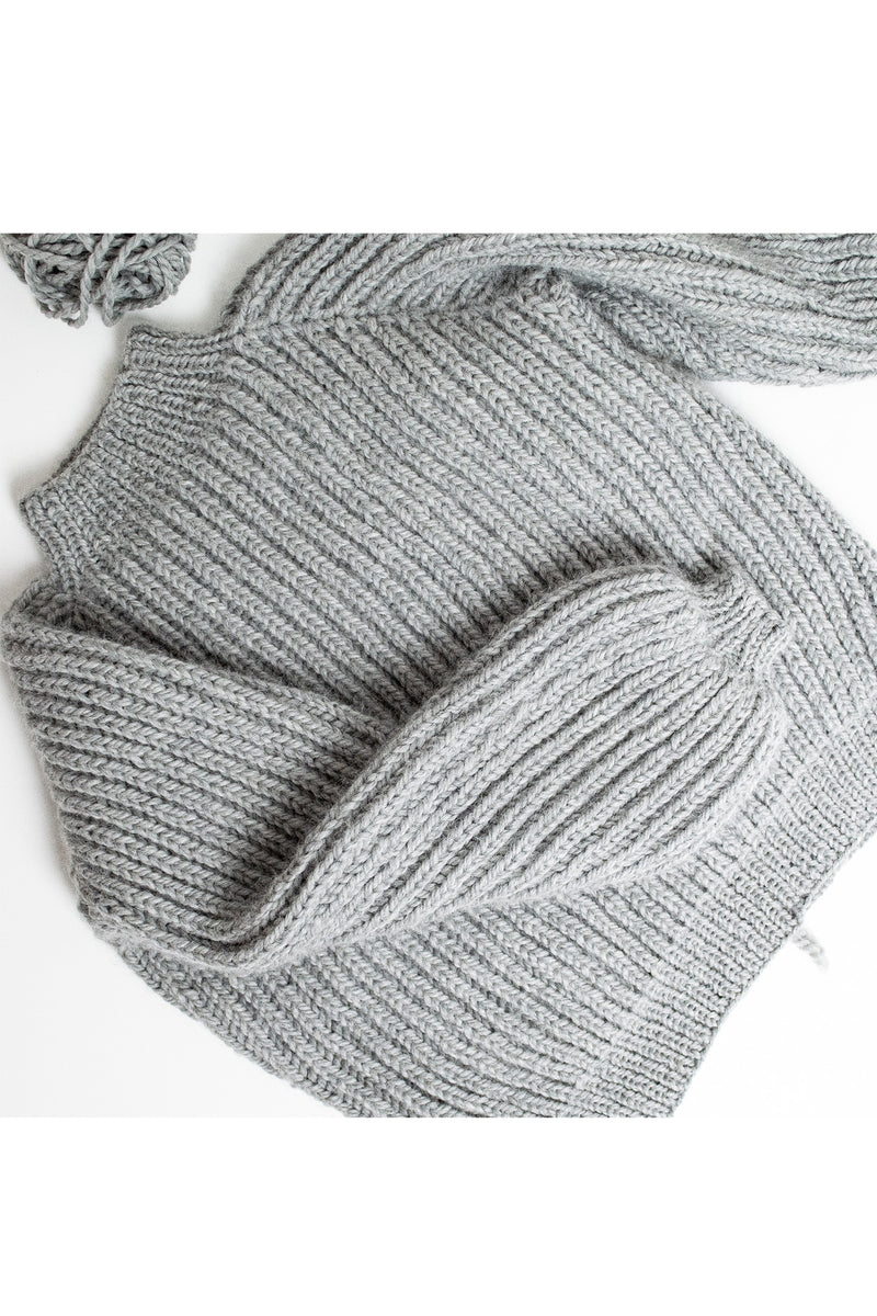 Helsinki Sweater Strickset |KNITLOOP - Patentmuster-Pullover stricken 